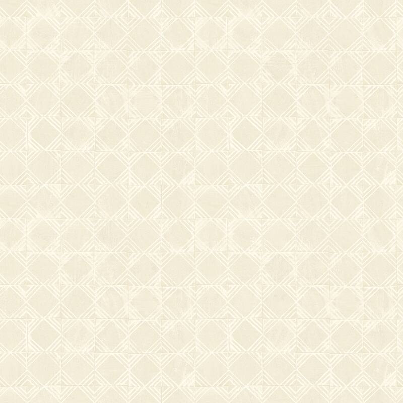 Chesapeake Button Block Taupe Geometric Wallpaper