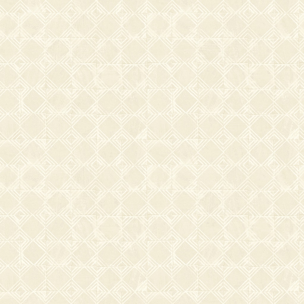 Chesapeake Button Block Taupe Geometric Wallpaper