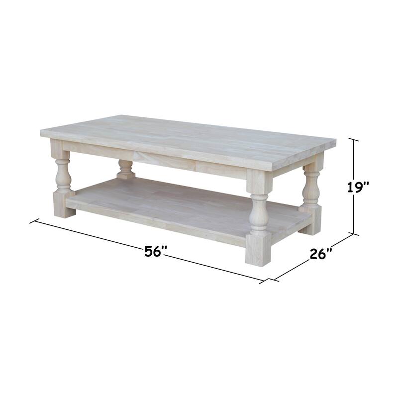 Tuscan Ready to Finish Coffee Table