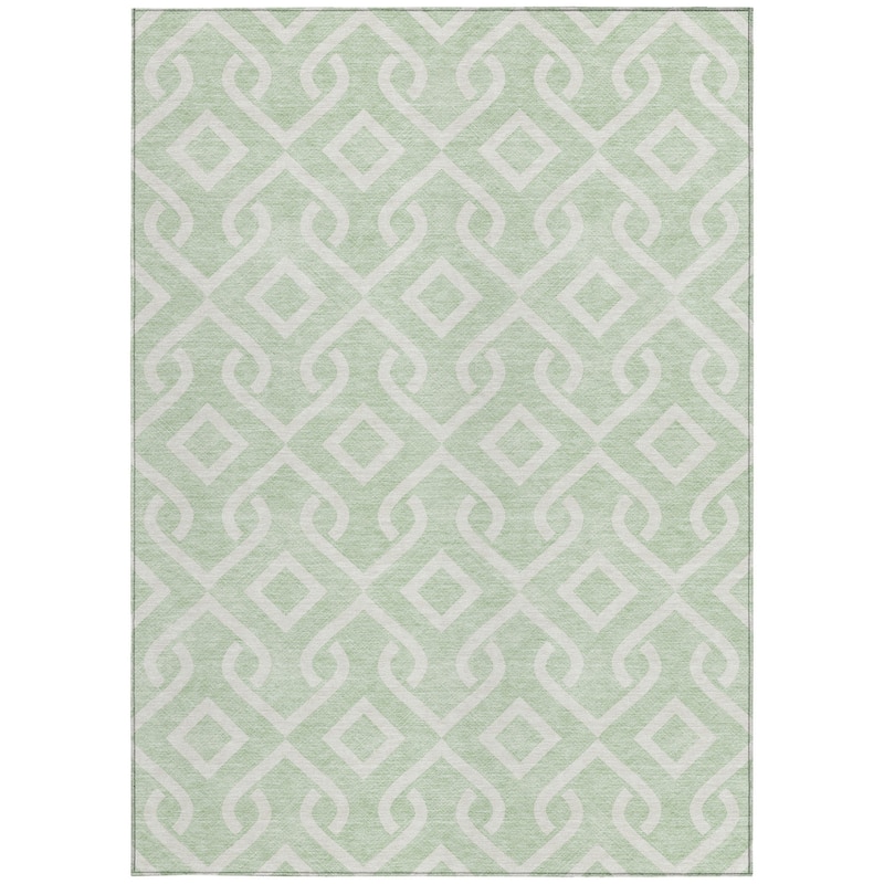 HomeRoots Geometric Transitional Rectangle Outdoor Rug