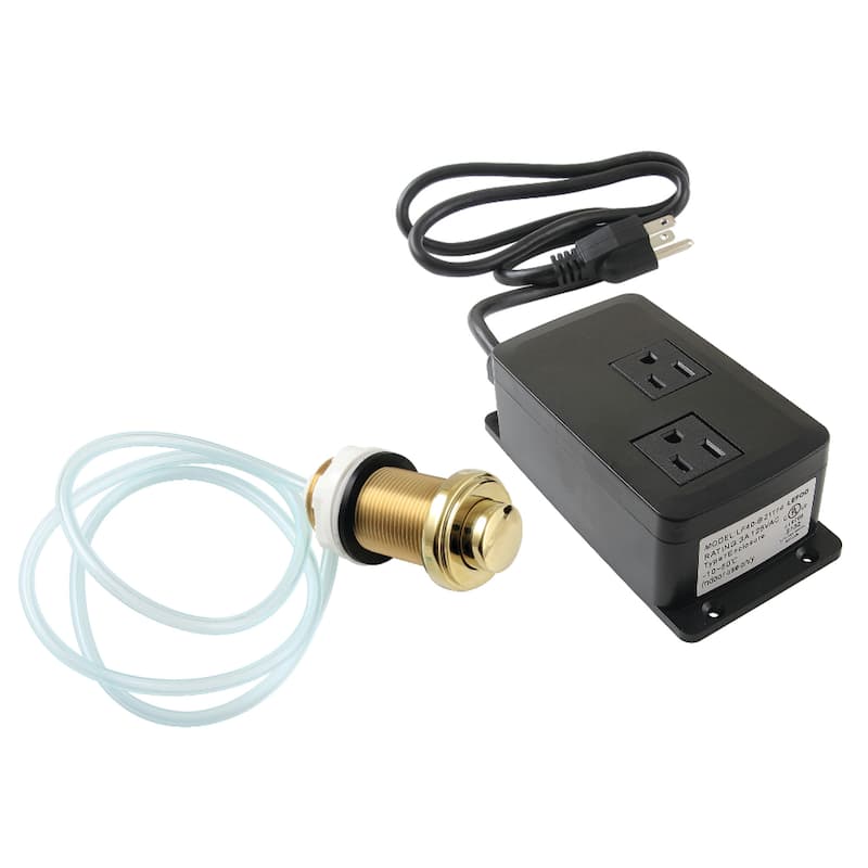 Trimscape Dual Outlet Garbage Disposal Air Switch Kit - Polished Brass