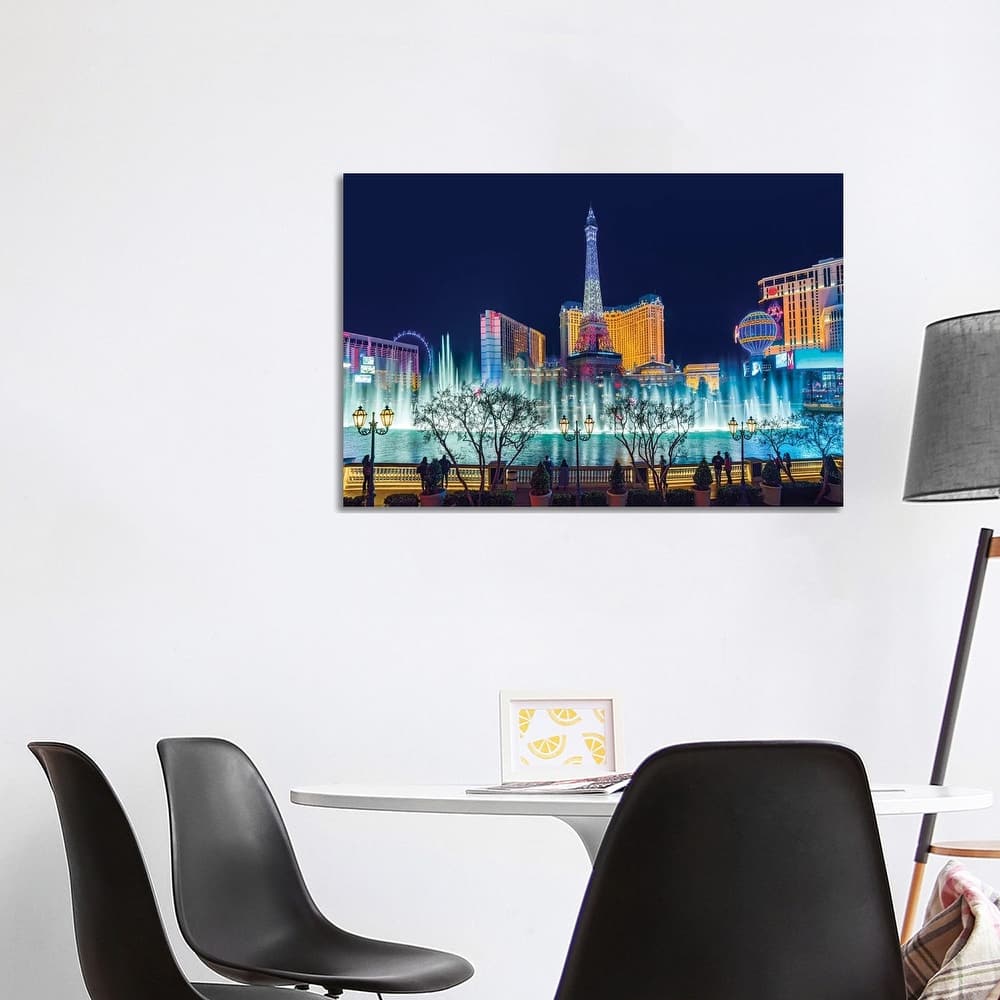 iCanvas "Las Vegas Romantic Fountain Views" by Susanne Kremer Canvas Print