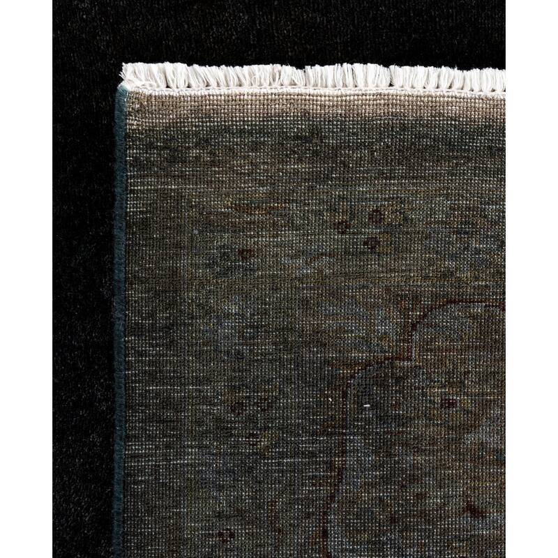 Overdyed One-of-a-Kind Hand-Knotted Area Rug - Black - 9' 3" x 12' 2"