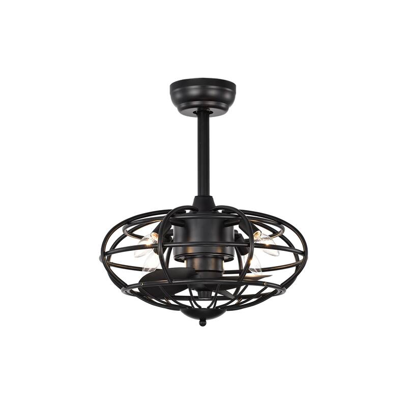 Caged Ceiling Fan with Remote Control