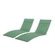 preview thumbnail 15 of 79, Salem Outdoor Cushion Set for Chaise Lounge - Cushions only (Set of 2) by Christopher Knight Home. - 79.25"L x 27.50"W x 1.50"H Dark Jungle Green