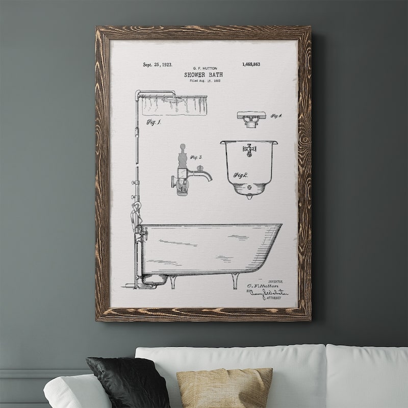 Vintage Bath I-Premium Framed Canvas - Ready to Hang