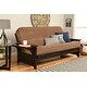 preview thumbnail 35 of 65, Copper Grove Dixie Espresso Full-size Futon Set with Bonded Leather Innerspring Mattress Marmont Mocha
