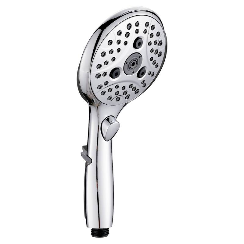 Lift-Up Diverter Bathtub Faucet with 6 Settings Handheld Shower in Chrome (Rough-in Valve Not Included)