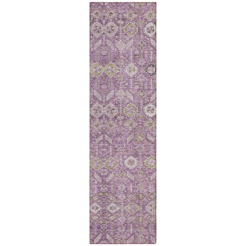 Machine Washable Indoor/ Outdoor Traditional Boho Chantille Rug