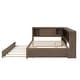 preview thumbnail 10 of 26, Full Size Wood Daybed with Storage Shelves,USB,LED Design,With Twin Size Trundle