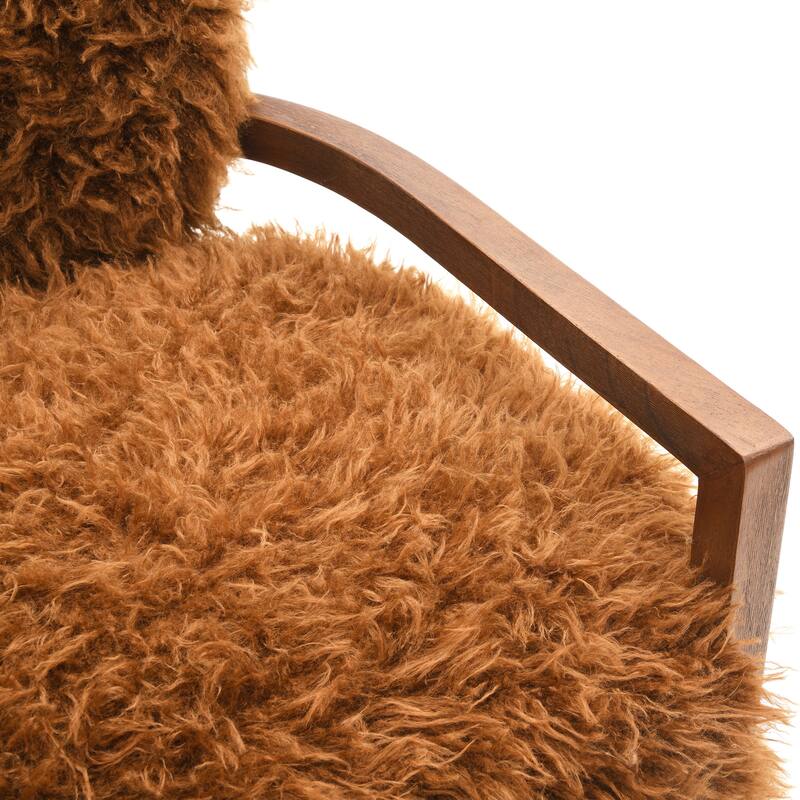 Furniture of America Lumir Modern 28-inch Faux Fur Accent Arm Chair
