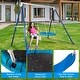 preview thumbnail 2 of 7, Kids Metal Swing Set for Backyard Outdoor Playground Two Functional Swing Set For Kids