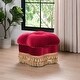 preview thumbnail 34 of 41, Ellen Performance Fabric Clover Tufted Ottoman Stool by Jennifer Taylor Home