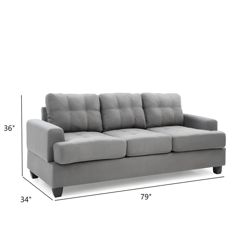 G513A-S Gray Microfiber Sofa