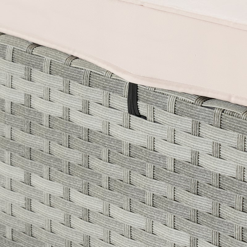 Outdoor sofa PE rattan furniture deck chair grey rattan