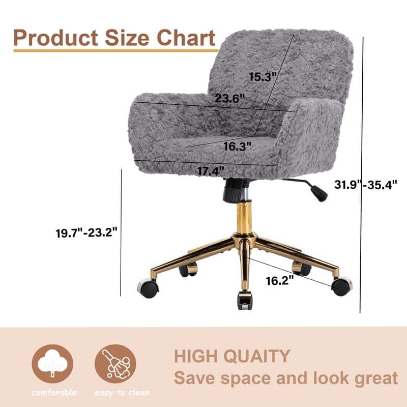 Metal Swivel Home Upholstered Office Chair