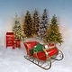 preview thumbnail 2 of 3, Large Iron Classic Christmas Sleigh "Philadelphia II" - 107" L x 47.25" W x 55.5" H