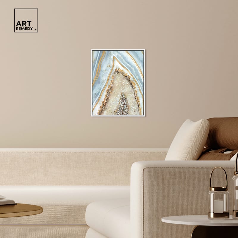 Art Remedy Clarity Art Framed Mineral, Agate & Geode 1 Piece Canvas Wall Art
