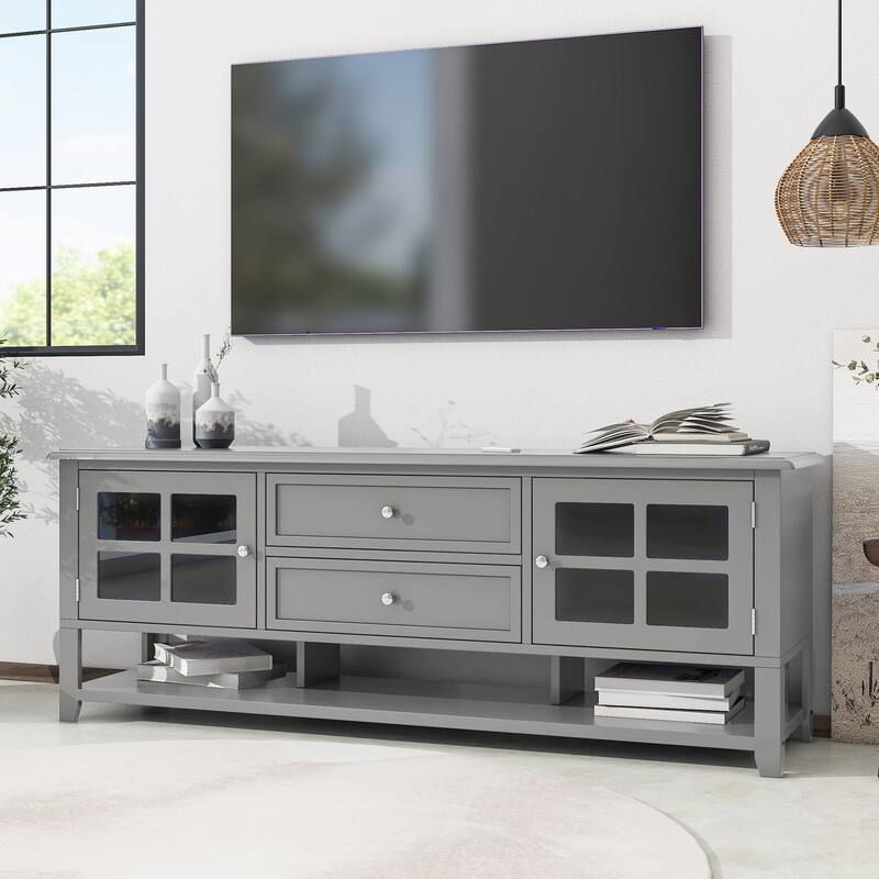 Anmytek Modern TV Stand 60 Inch Media Console Multifunctional Storage Entertainment Center for Living Room Bedroom