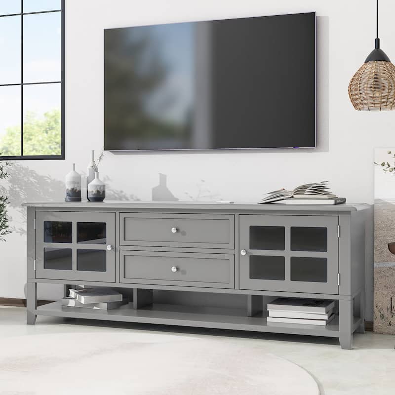 TV Stand for TVs up to 60", Media Console Entertainment Center with Storage Space
