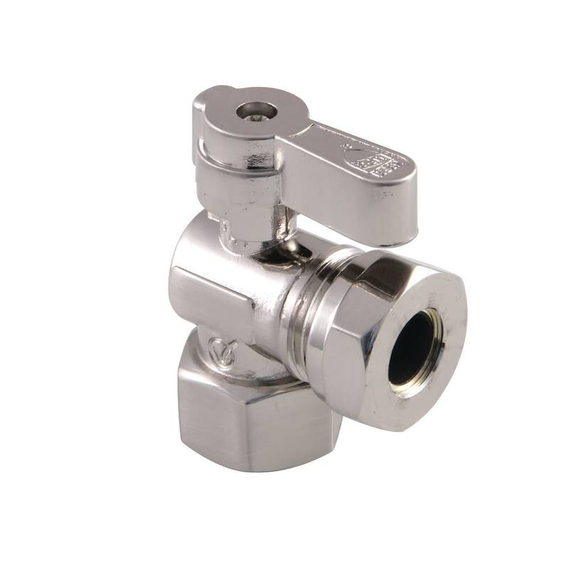 Kingston Brass Slip Joint Angle Stop Valve - Brushed Nickel