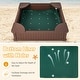 preview thumbnail 8 of 15, Kids Outdoor Sandbox with Oxford Cover and 4 Corner Seats - 48.5" x 48.5" x 12.5"