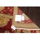 preview thumbnail 7 of 8, Hand Knotted Authentic Tufenkian Ruby Red Wool Oriental Area Rug(8x10) - 8' x 10'