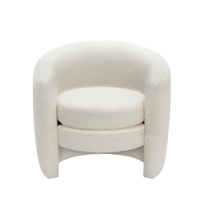 Boucle Upholstered Accent Chair (No Assembly)