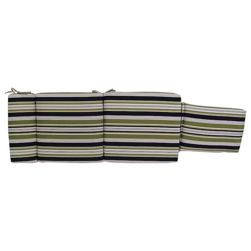 Blazing Needles All-Weather Indoor/Outdoor Steamer Lounger Cushion