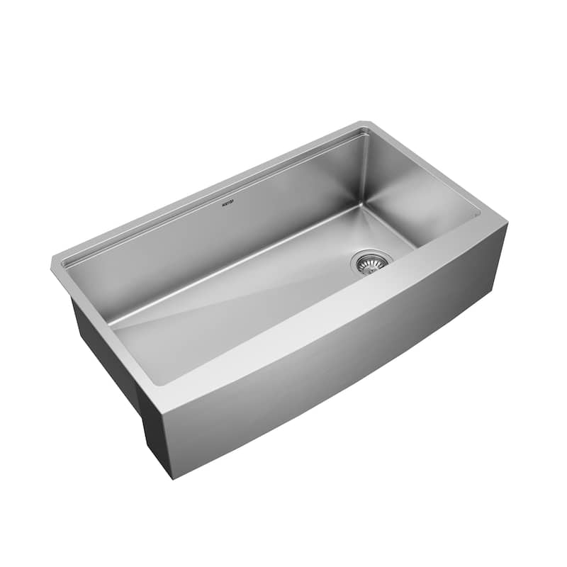 Karran Elite WSA-46-PK1 Apron Front Farmhouse 36" Single Bowl Stainless Steel Workstation Sink