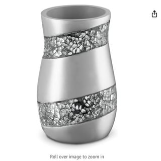 Creative Scents Silver Mosaic Gray Bathroom Tumbler