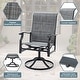 preview thumbnail 13 of 92, Versatile Outdoor Dining Sets w Swivel/Folding Chairs & Steel Slat Table and HDPE Dining Table Set for Gardens, Patios