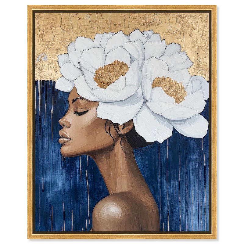 Floral Goddess II Canvas by Art Remedy - 36" x 45" - Gold