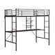 preview thumbnail 4 of 5, Metal Twin Loft Bed with Desk, Shelves & Safety Features