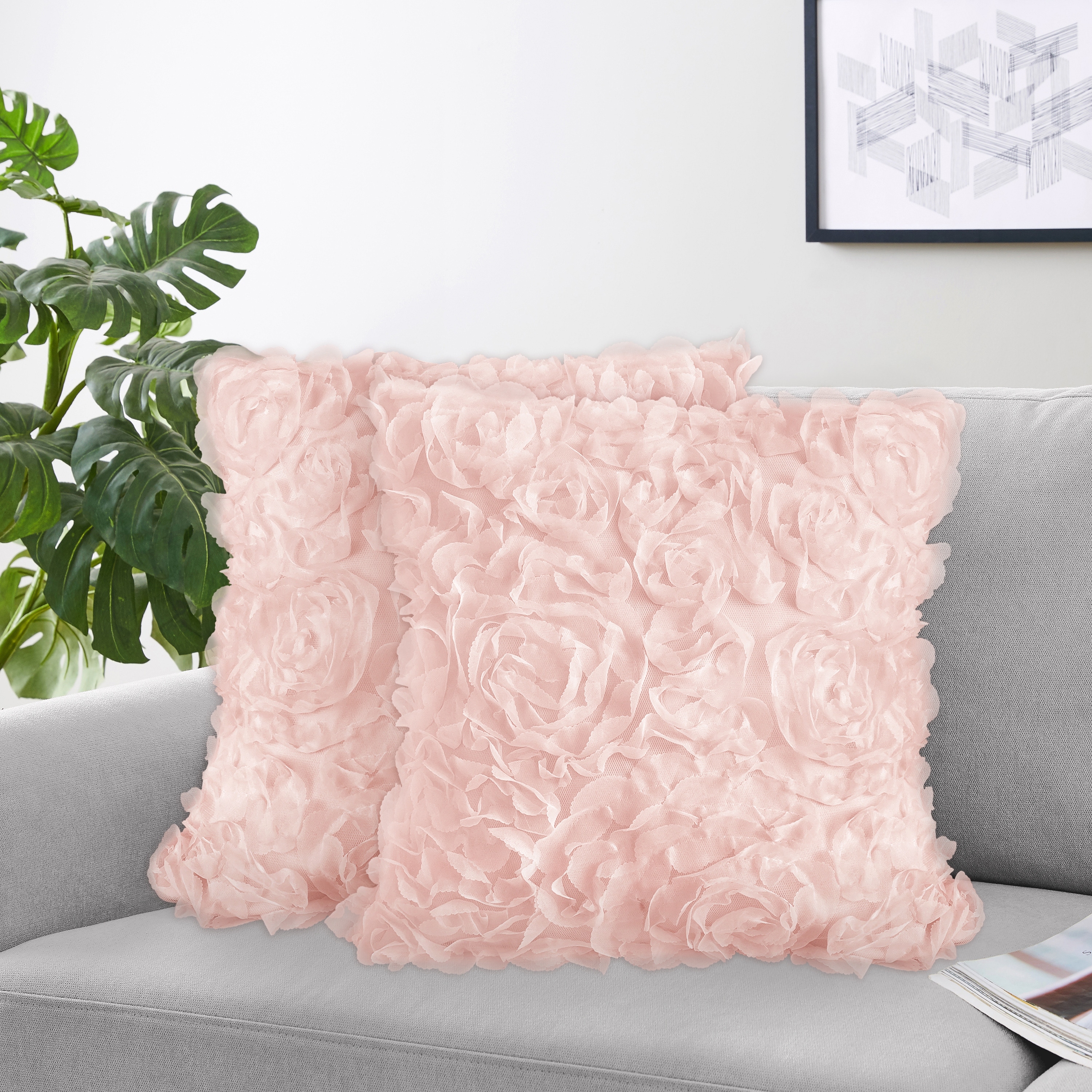 Pink decorative pillows hot sale