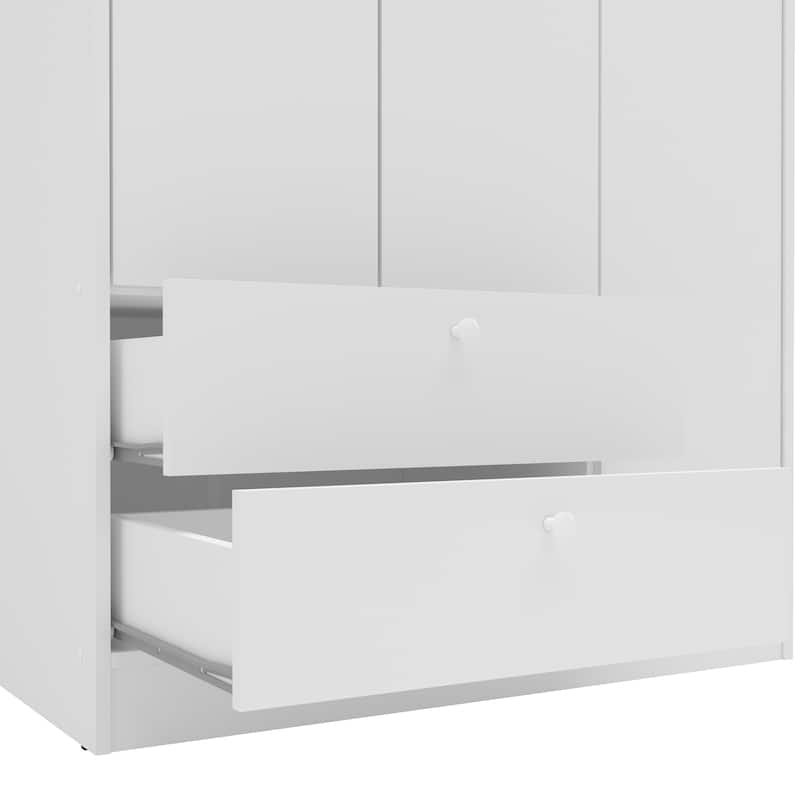 Polifurniture Denmark 3 Door Bedroom Armoire with 2 Drawers