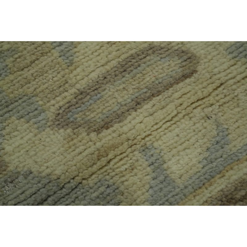 Vegetable Dye Wool Oushak Turkish Large Rug, Medallion Geometric Carpet - 13' 10'' X 10' 1''
