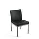 preview thumbnail 104 of 125, Amisco Perry Dining Chairs (Set of 2) Black Faux Leather / Glossy Grey Metal