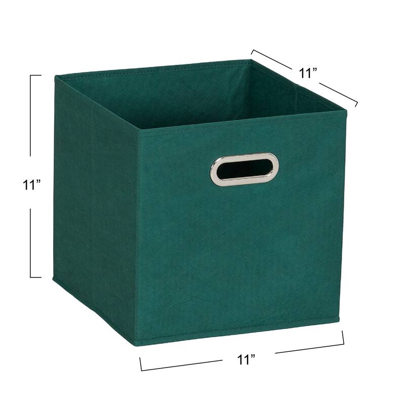 Household Essentials Open Fabric Cube Storage Bins, Set of 6