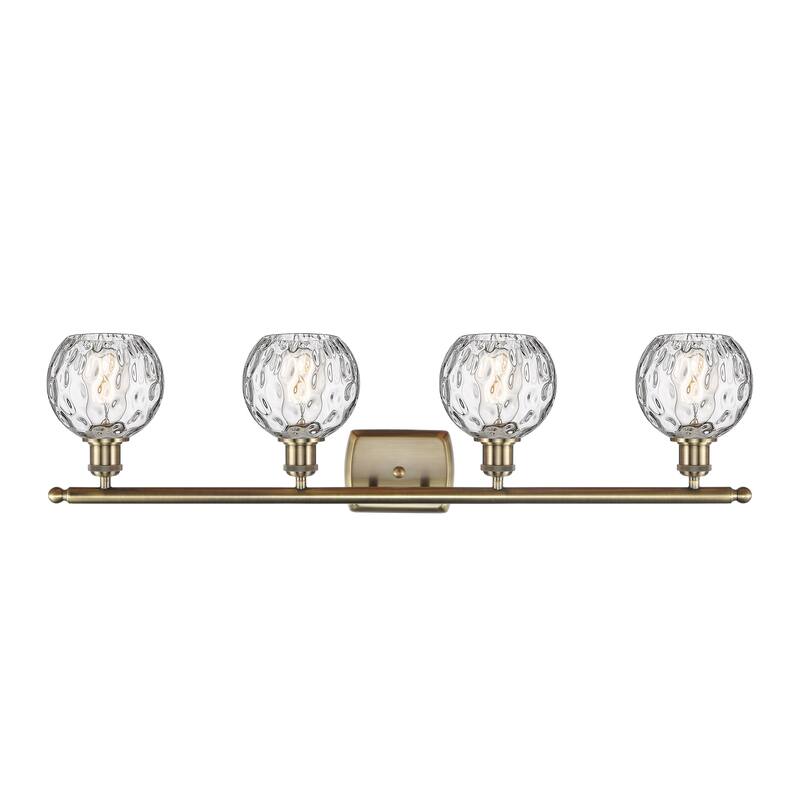 Innovations Lighting Athens Water Glass - 4 Light 36" Bath Vanity Light - 6"Shade