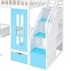 preview thumbnail 22 of 58, Twin over Twin Bunk Bed with Changeable Table