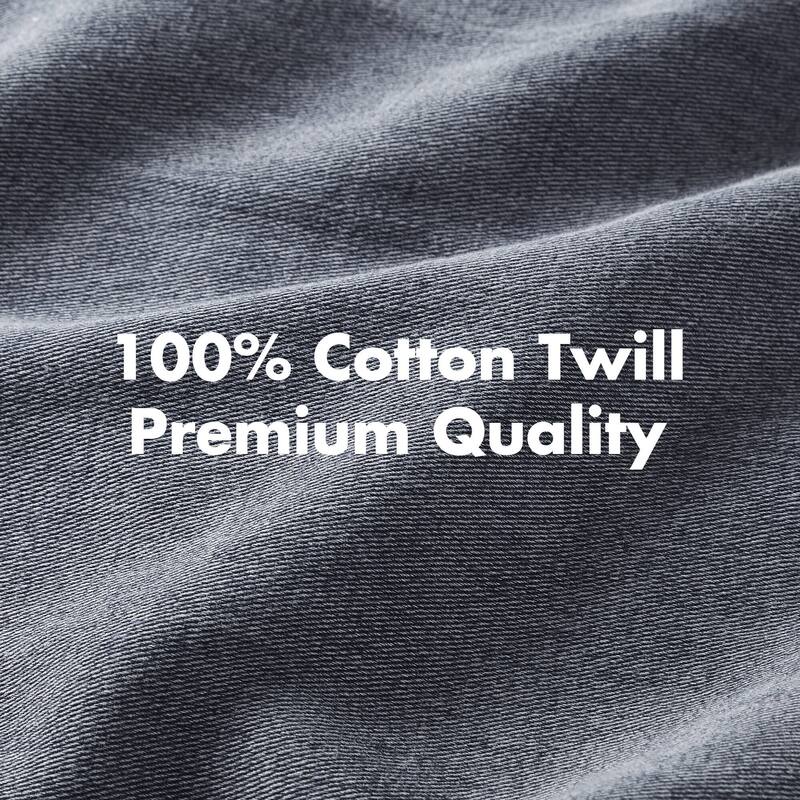 3PCS Full/Queen Twill Washed Duvet Set