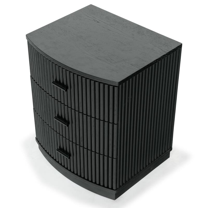 SAFAVIEH Couture Shelbie 3-Drawer Reeded Nightstand, Fully Assembled