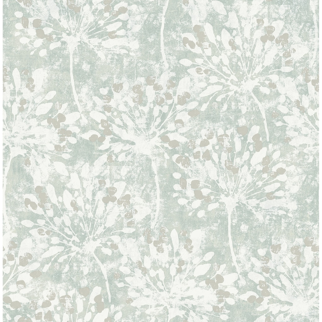 Advantage Dori Light Green Painterly Floral Wallpaper