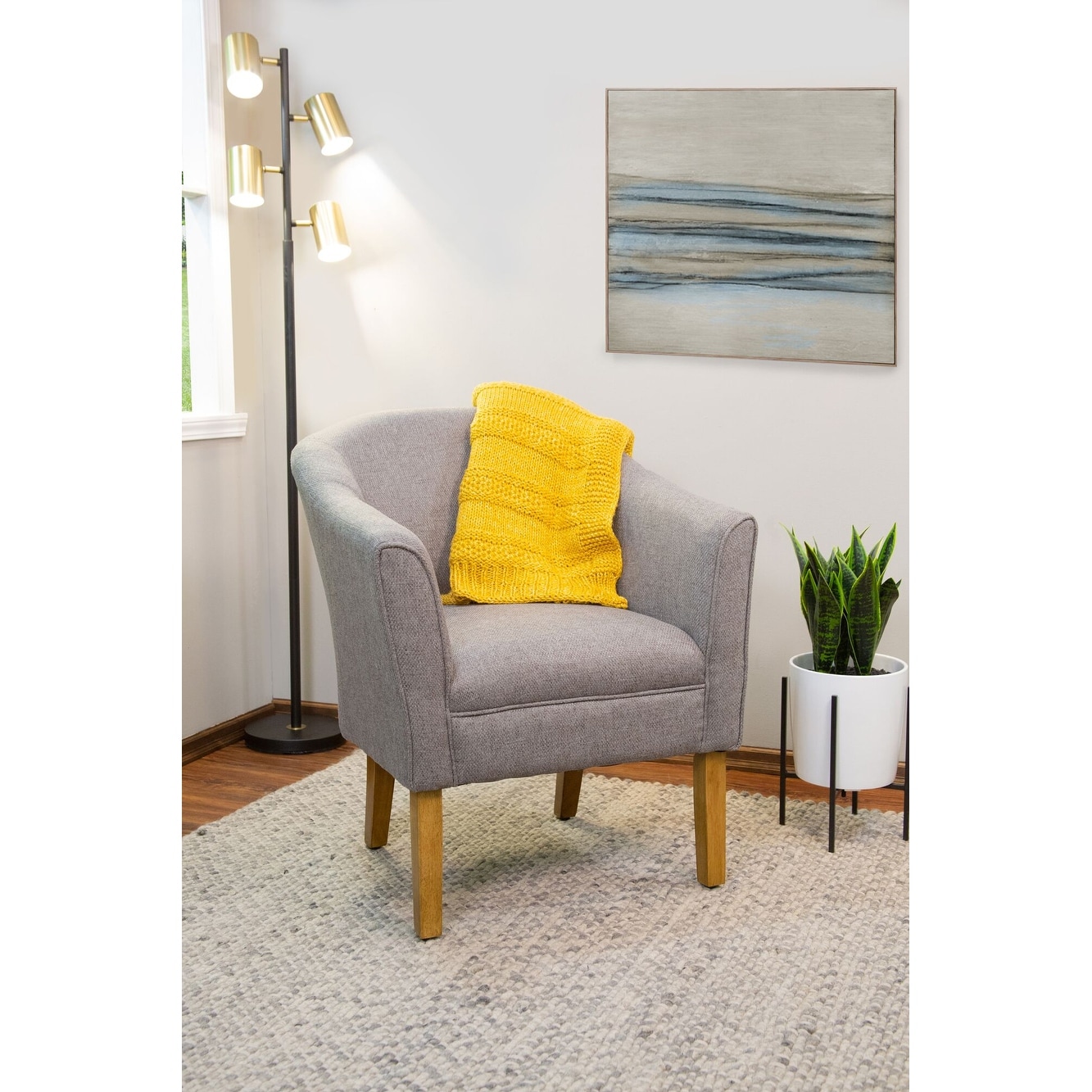 Charcoal shop tub chair