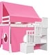 preview thumbnail 16 of 34, Full Loft Bed with Castle Tent & Tower and Solid Wood Frame, 400lb Capacity, Playhouse Design