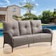 Option Brown Wicker / Grey Cushion