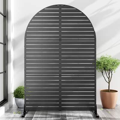 Dovelina 6ft.Outdoor Freestanding Metal Privacy Screen Decorative Garden Fence - 72"x47"