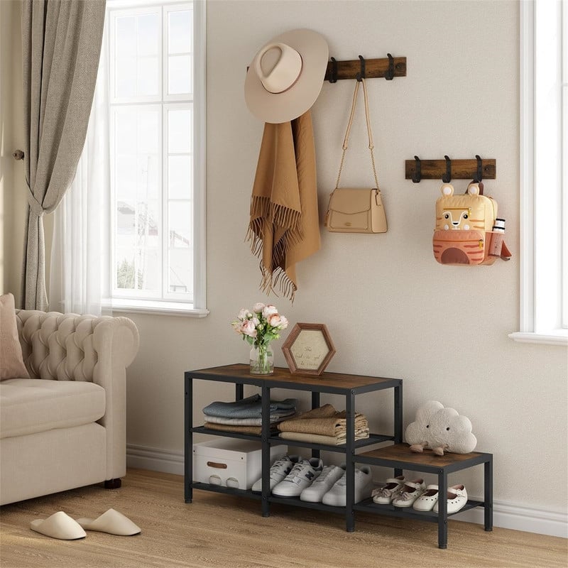 Coat Shoe Rack Bench Entryway - 3-in-1 Parent - 11.4 x 42.13 x 17.52