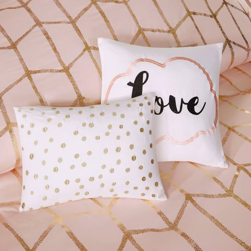 Intelligent Design Khloe 5-pc. Metallic Printed Comforter Set